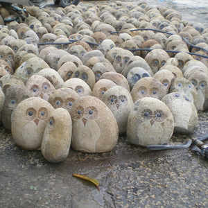 Statue de <span class=keywords><strong>hibou</strong></span> en pierre naturelle de rivière, 1 pièce, sculpture de <span class=keywords><strong>hibou</strong></span>, pour le jardin d'extérieur, décoration de pelouse et de Patio - Product Image 5