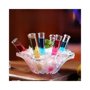 七彩创意鸡尾酒试管酒吧塑料定制派对眼镜派对设计杯饮用派对镜头眼镜