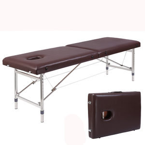 Table de massage en acier inoxydable, lit de massage portable, léger, réglable en hauteur, noir, lit de salon de <span class=keywords><strong>spa</strong></span> - Product Image 4