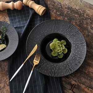 PITO Horeca Plato de pasta negra de alta calidad, plato de cerámica, vajilla de porcelana - Product Image 2