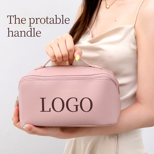 Custom PU Leather <strong>Cosmetic</strong> Makeup <strong>Bag</strong> Pouch Skincare <strong>Cosmetic</strong> Partition Storage Waterproof Travel Toiletry <strong>Bag</strong> Make up <strong>Bags</strong> - Product Image 2