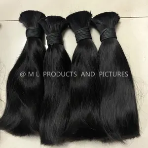 Hair Extensions Virgin Human Hair Weft Natural Black Color Straight Type 8''-28'' Top Grade
