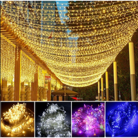 Guirnalda de Luces LED IP65 de PVC, 10 Metros, 100 LED, Impermeable, para Exteriores, Árboles de Navidad, Jardín, Fiestas, Decoración Comercial de Calles
