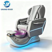 Chaise de pédicure spa à jet de vapeur magnétique électrique à prix de gros, ensemble chaise de pédicure et table de manucure