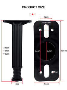 <span class=keywords><strong>Pieds</strong></span> de support de lit en plastique en forme de T, réglables en hauteur, pour cadre de lit, vente en gros, robustes - Product Image 5