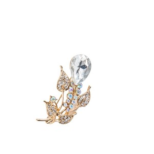 Broche coréenne haut de gamme en alliage d'or avec cristaux colorés, vente en gros de broches et épingles - Product Image 5