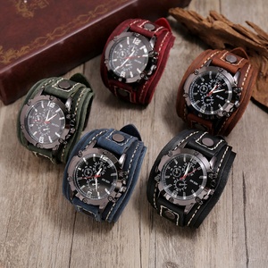 Hand-stitched Cowhide <b>Watch</b> Men's Leather Bracelet Mechanical <b>Watch</b> - Product Image 1