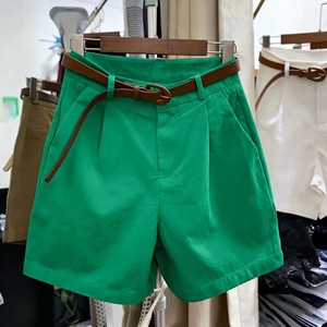 Nouveauté 2026 – <span class=keywords><strong>Short</strong></span> élégant pour <span class=keywords><strong>femme</strong></span> avec ceinture, taille haute ajustée, poches, coupe <span class=keywords><strong>large</strong></span>, pantalon de costume tendance - Product Image 6
