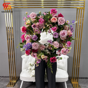 พวงมาลากุหลาบสีชมพูสำหรับงานแต่งงานแบบเรียบพวงมาลัยฐานสำหรับตกแต่งฐานดอกไม้สำหรับเชิงเทียน - Product Image 2