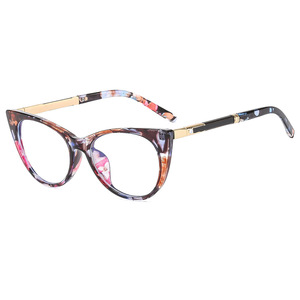 Montura de Gafas Ópticas Psn Cat Eye, Aro Completo, Lentes Transparentes Marrones, Talla Mediana para Mujer - Product Image 4