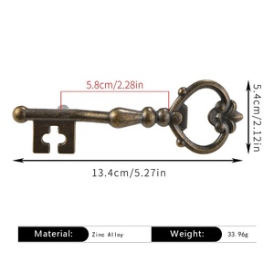 Antike schlüssel förmige Griffe aus Zink legierung-Vintage Schrank-/Schubladen griffe für Küchen-und Hotel möbel Schmucks cha tulle und dekorative Türen - Product Image 3