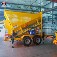 Mini ligne de production rentable de centrale à béton mobile pour l'approvisionnement en ciment et en agrégats en vrac