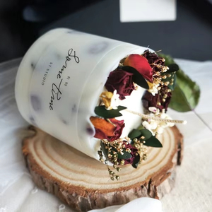 Souvenir Gift DIY Private Label Immortal Flower Dried Flower <strong>Red</strong> Velvet Rose Scented <strong>Candles</strong> Set Scented <strong>Candle</strong> - Product Image 5