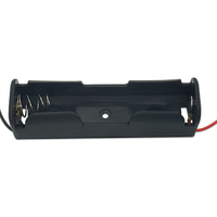Boîtier de batterie 18650 personnalisé 3,7 V, 4 cellules Li-ion, boîte de rangement noire avec fils pour série de batteries au lithium 18650*4