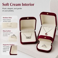 Hochwertige Samt-Schmuckbox mit Individuellem Logo für Ringe, Ohrringe, Halsketten, Anhänger, Armbänder und Armreifen