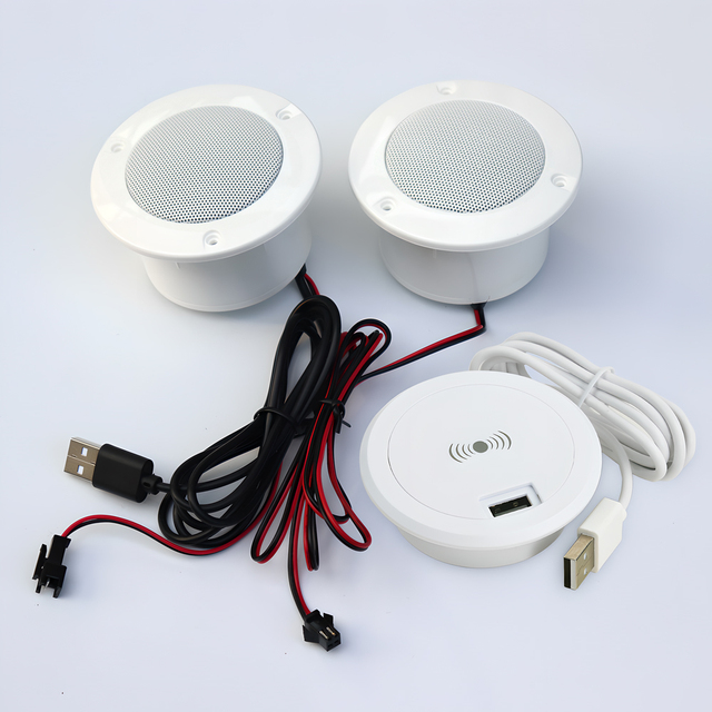 Furniture Factory OEM/ODM Blue Tooth Speaker Wireless Charger Embedded Desktop Sofa Fast Charger with Hands Free Speaker