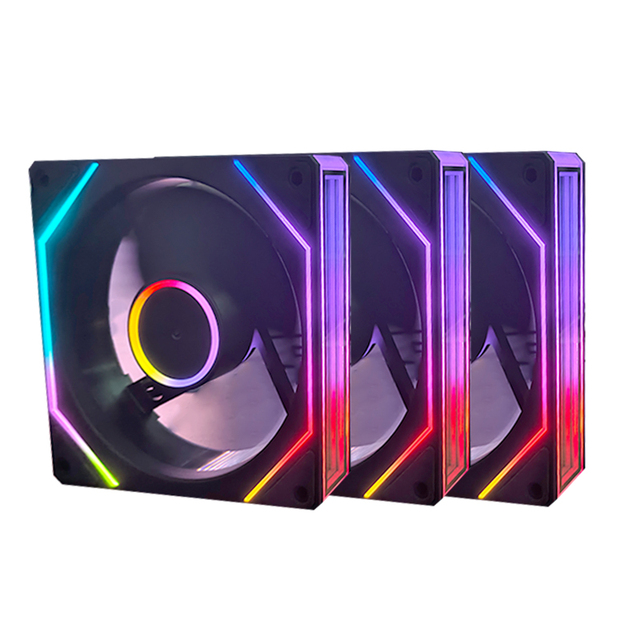Manmu 120mm ARGB Fan Infinity Mirror Forward Airflow Computer 120mm Computer Case Fan