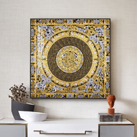 Six syllabes Mantra Thangka Peinture Décorative Porte D'entrée Peinture Suspendue carré Mandala Coeur Sutra Murale Maison Richesse