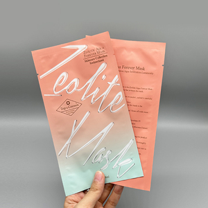 Tùy chỉnh nhiệt niêm phong bao bì mỹ phẩm Túi chất lỏng nhôm lá chăm sóc da 3 bên con dấu mặt nạ Túi - Product Image 6