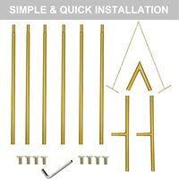 Haute qualité 1.2m & 1.8m or métal mariage arc support Triangle arc toile de fond cadre fleur ballon décoration titulaire