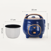 1,8L Mini-Reiskocher 300W Kleiner Elektrischer Reiskocher mit Warmhaltefunktion für Zuhause, Wohnheim und Apartment