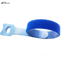 Attaches-câbles réutilisables à boucle réglable double face avec impression de logo personnalisé pour l'organisation des câbles à la maison et au bureau