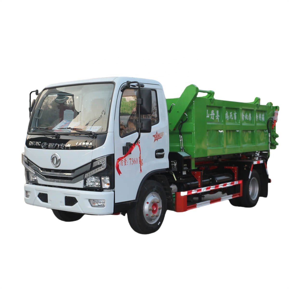 Заводской поставщик 4x2 Dongfeng 3 тонны, подъемный мусоровоз с откатным контейнером