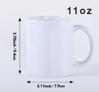 Mug à sublimation 11 oz, blanc uni, personnalisable avec logo pour impression par sublimation, vente en gros, mug en céramique blanc 11 oz pour sublimation