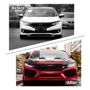 กันชนรถยนต์พร้อมกระจังหน้าสำหรับ Honda <span class=keywords><strong>Civic</strong></span> หุ่นยนต์ดัดแปลงชุดบอดี้คิทอุท16-20รุ่นที่สิบ - Product Image 4