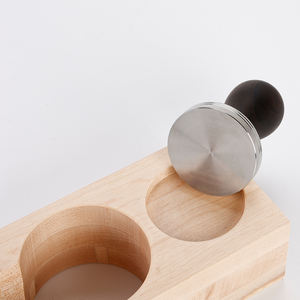 Porte-tasses manuel <span class=keywords><strong>en</strong></span> <span class=keywords><strong>bois</strong></span> pour le café, support <span class=keywords><strong>en</strong></span> <span class=keywords><strong>bois</strong></span>, pour expresso Barista, Base artistique, accessoires pour le bureau et la maison - Product Image 2