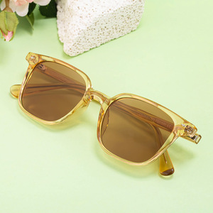 Nouvelles lunettes de soleil carrées rétro européennes et américaines pour hommes, verres PC UV400, style haut de gamme tendance transfrontalier - Product Image 1