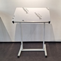 Bureau roulant pneumatique moderne réglable en hauteur pour ordinateur portable pliable Bureau assis-debout Bureau d'étude de roue cachée Bureau debout élévateur à dessin