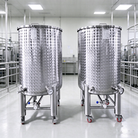 Cuve de Fermentation Simple Couche en Acier Inoxydable 304 de 400L pour Kombucha, Grande Capacité de Stockage de Vin et de Cidre pour Usine de Fabrication