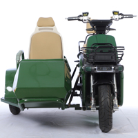 Tricycle Électrique Rétro 2 Places 72V 1000W avec Side-car, Modèle 2026, Vente Chaude, Qualité Supérieure, Moto Électrique à Trois Roues Côte à Côte