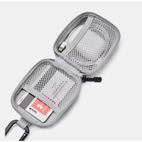 Mini Bolsa de Almacenamiento Portátil para Auriculares con Cierre de Cremallera y Gancho para Auriculares Inalámbricos, Cable USB, Tarjeta de Memoria TF