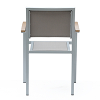 Chaises de jardin empilables en aluminium, couleur au choix, directement de l'usine, fauteuil de terrasse pour café, chaise Teslin pour salle à manger