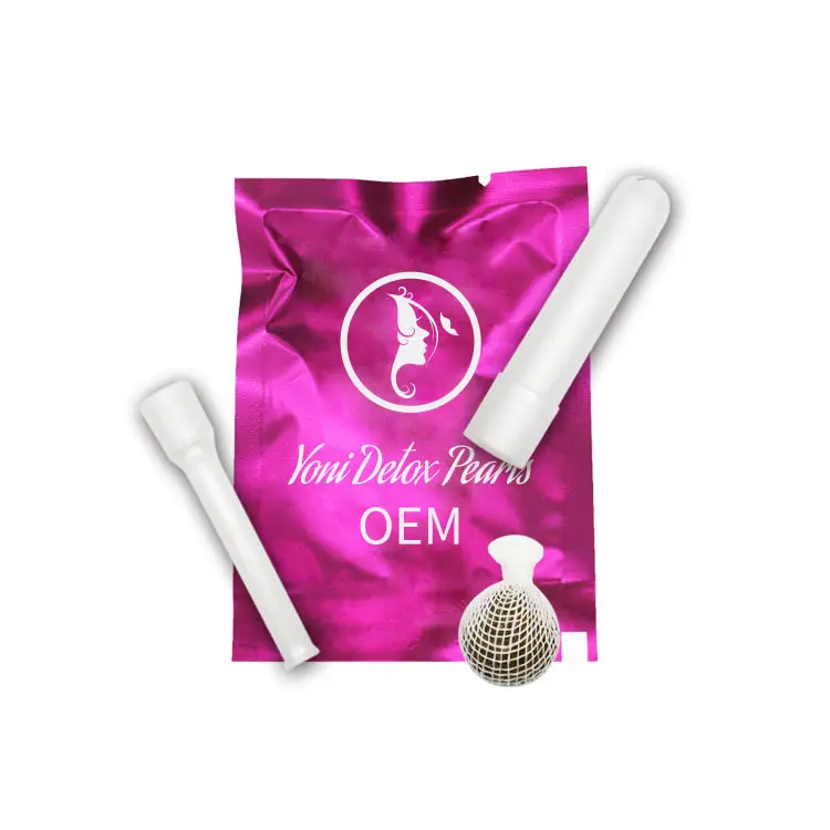 Custom yoni di perle e applicatore vaginale detox perle/yoni perle