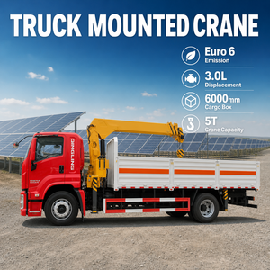 Autocarro con gru idraulica 4x2 da 5 tonnellate con braccio rigido a 3 sezioni per sollevamento <span class=keywords><strong>in</strong></span> <span class=keywords><strong>cantiere</strong></span> - Product Image 6