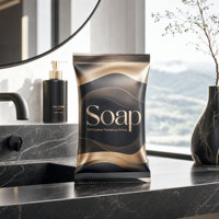 Sachets à fermeture arrière pour savon et produits de soin, sacs d'emballage personnalisés avec logo imprimé, scellage thermique, feuille d'aluminium, plastique étanche