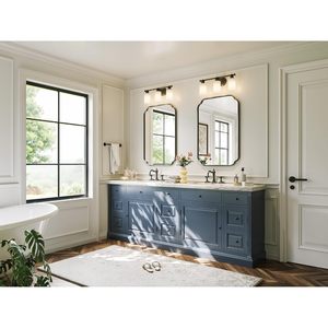 Wiserset Black Scalloped Wall Mirror 20 x 30 Inch <b>Metal</b> <b>Frame</b> Modern Bathroom Decorative Rectangle Mirror - Product Image 5