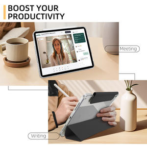 2024 Air 6 étui pour <span class=keywords><strong>ipad</strong></span> avec porte-crayon 10.<span class=keywords><strong>9</strong></span> air4/5 étui avec peau de bébé douce Silicone dos réveil automatique/couverture de sommeil - Product Image 2