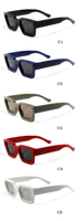 Vente en gros Logo personnalisé de luxe Uv400 Lunettes de soleil pour femmes polarisées à monture large et carrée en acétate