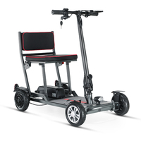 Scooter de mobilité de voyage lumière de luxe 19KG Scooter pliable 4 roues mobilité adulte électrique hors route pour les personnes âgées handicapées