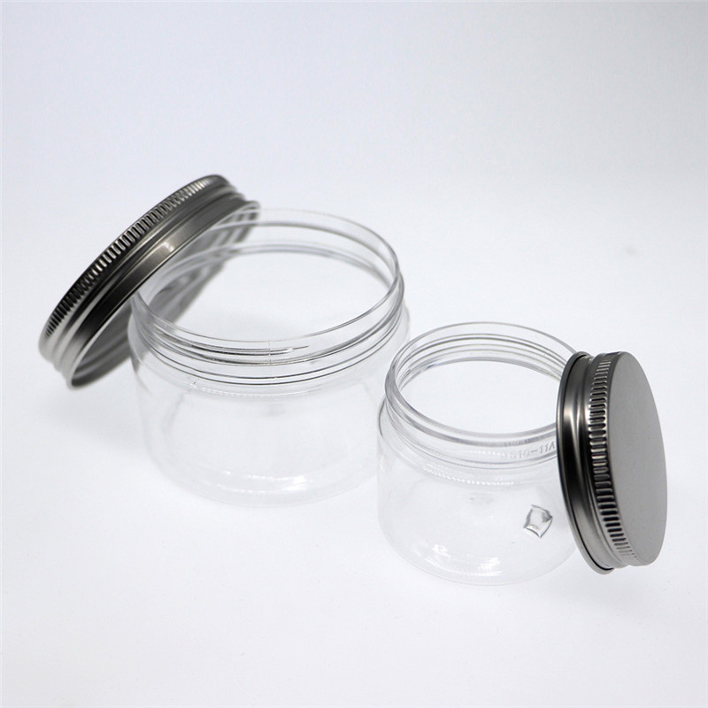 30g, 40g, 50g, 60g, pot cosmétique clair en plastique de luxe de crème de beurre de corps de maquillage de 80g 100g 120g