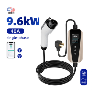 เครื่องชาร์จรถยนต์ไฟฟ้าแบบเร็ว GDON 40A 9.6kW Type 1 สำหรับใช้ในบ้าน แบบพกพา ใช้ไฟ AC - Product Image 1
