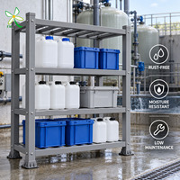 Promotion : Étagère de stockage robuste en PRV de qualité marine pour aquarium d'eau salée, service en bord de quai, pour charges lourdes, pour entrepôt