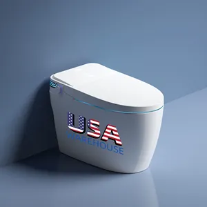 FREE SHIPPING USA Smart Floor Mounted Toilet Sensor Flush Intelligentes Automatic S-Trap Toilet