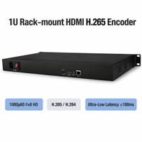Encodeur vidéo IP H.265 pour montage en rack, RTMP RTSP HTTP 1080p, diffusion en direct, encodeur de diffusion en direct