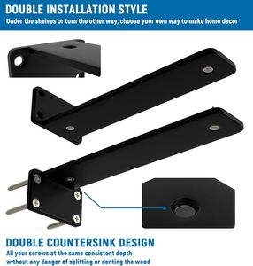 10 Zoll Hochleistungs-rustikale industrielle Wand halterung 1/4 dicke schwimmende versteckte Metall regal halterung 10 Zoll schwimmende Regal halterung - Product Image 4