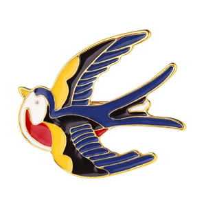 Pin de Solapa de Metal con Diseño Especial de Aves Silvestres, Pin de Esmalte Duro con Diseño de Pájaro Puffin de <span class=keywords><strong>Alaska</strong></span>, Botones y Pines - Product Image 1